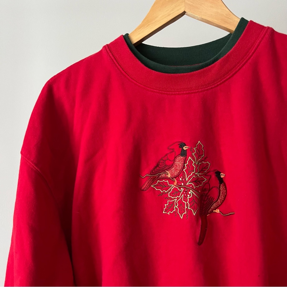 Vintage Cardinal Red Sweater